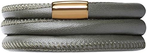 Jennifer Lopez Bracelet in Anthrazit Metallic triple with gold plated lock Length 57 cm