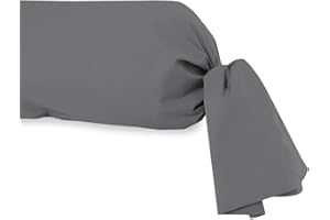 Soleil d'ocre, Taie de traversin, Coton 57 Fils, Gris, 45x185 cm