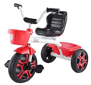 Toyzoy Comfy Lite Kids|Baby Trike|Tricycle with Dual Storage Basket for Kids|Boys|Girls Age Group 2 to 5 Years, TZ-537 (Red)