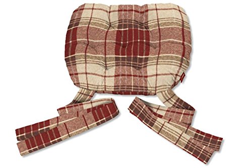 Dekoria Stuhlkissen Martin mit Schleifen 40 x 37 x 8 cm bordeaux-braun - 2