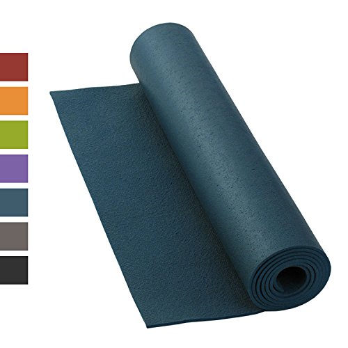 Yogamatte RISHIKESH PREMIUM 80 XL, rutschfest, groß & extra-stark, 4,5mm Studiomatte, Ökotex 100, maschinenwaschbar, lang: 200 x 80 cm (blau)