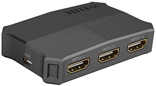 HDElite – 4k HDMI Switch / 3 Port HDMI-Umschalter automatisch | 3D, CEC, ARC | 36 Bit Deep Color | Full HD 1080p / Ultra HD 2160p / Auflösung: bis 4k bei 30Hz - 5