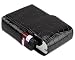 Produktbild Zigarettenetui Zigarettenbox Etui aus Leder mit Aluminium Schaniere und Feuerzeug Fach. (Krokoleder/schwarz)