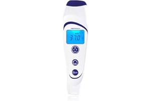 TECNIMED - VisioFocus 06400 - Termometro medicale infrarosso per la misurazione a distanza della temperatura - Proietta la temperatura sulla fronte - Per bambini e adulti - Made in Italy