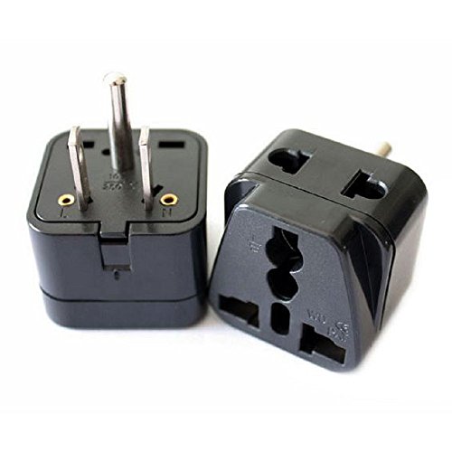 2x 2 In 1 Reisestecker Travel Plug mit 3pin US Stecker / EU Deutschland auf USA,Amerika,Kanada,Japan,China,Mexiko,Thailand usw.Steckdose Buchse 2500W Power Adapter Konverter