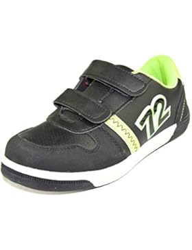 B1861 Kinder Sneaker/ Sportschuhe mit Klettverschluss in Schwarz/ Grün Gr.: 19-36