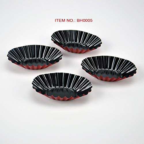 Zoomy Far: Non-Stick Tart pan Cake bakeware Coating Mini Fluted 8Pcs Carbon Steel Pancake Maker Bake Cake tins Confectionery Egg Tart molds