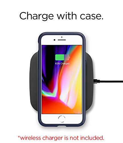 Spigen Rugged Armor  Funda  para iPhone 8 7  rugosa  absorci  n de golpes  dise  o de fibra de carbono   Azul  Midnight Blue 