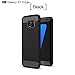 Produktbild SsHhUu Samsung Galaxy S7 Edge Hülle, Carbon Fiber Design Look Ultra Slim Leicht Anti-Scratch Stoßfest Hülle Gummi TPU Phone Case für Samsung Galaxy S7 Edge G935 G935F (5.5") Schwarz