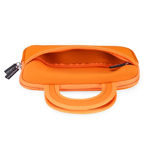 MoKo Universal 7-8 Zoll Tablet Tasche – Neoprene Handtasche Tragetasche Wallet Bag für All-New Fire HD 8 2016, Fire Kids Edition 7″ (5. Gen. 2015), All-New Kindle(8. Gen. 2016), Fire 7, Orange - 3