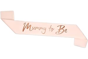 ALLY-MAGIC Mummy to Be Sash, Pink and Gold Foiled Baby Shower Satin Sash Mum to Be Sash Baby Shower Favour Party Supplies for Mum Y9-MMJD (Pink)