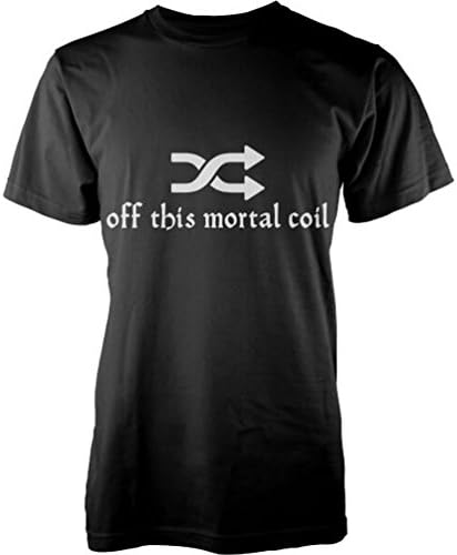 Black Mens Shuffle Off This Mortal Coil T-Shirt - Black - Size : XL
