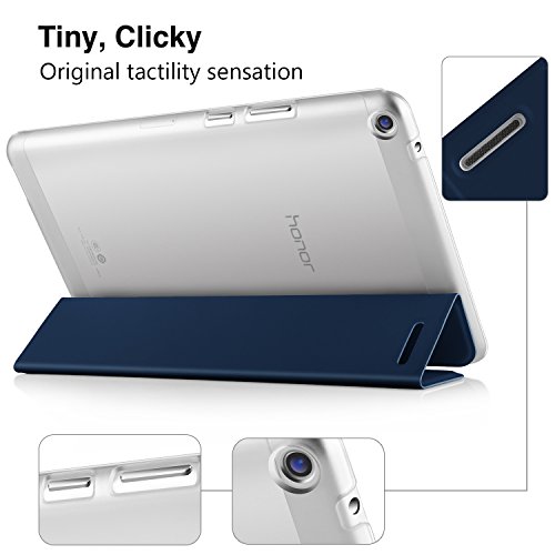 IVSO hochwertiges PU Leder Etui hülle Tasche Case – mit Standfunktion, super 360° Anti-Wrestling, ist für Huawei MediaPad T3 8.0 Tablet-PC perfekt geeignet (Blau) - 8