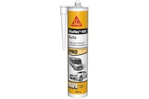 SIKA - Mastic carrosserie - Sikaflex 149 Auto Blanc - Mastic-colle polyuréthane spécial collage et réparation automobile et camping-car - Intérieur et Extérieur - Multi-Supports - 300ml