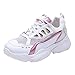 Produktbild Saihui Damen Turnschuhe Fitnessschuhe Sportschuhe Laufschuhe Ultraleicht Gym Turnschuhe Bequem Schnürer Freizeitschuhe Gym Fitness Straßenlaufschuhe Mesh Atmungsaktives Turnschuhe (EU:35, Rosa)