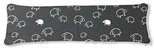 Bezug Seitenschläferkissen Schaafherde schwarz - 145x40 cm