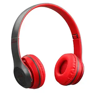 REEPUD P47 Wireless Bluetooth On Ear Headphone with Mic (Red)