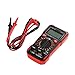 Produktbild FY17C Digital Handheld Mini Voltmeter Amperemeter Ohmmeter Multimeter AC DC Volt Strom Temp Tester Meter Tragbare Multitester - Rot & Grau