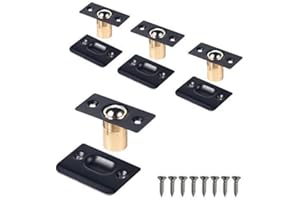 Mousike Loquet à Bille de Porte, Réglable Fermeture à Bille Verrou de Boule de Porte en Acier Inoxydable Cuisine Domicile Placard Penderie Porte Armoire Placard(4 PCS en noir)