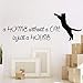 Produktbild Your boy-HT Katze Wandtattoo Zitat Vinyl Aufkleber abnehmbare Katzen Pet Shop Decor Wandaufkleber Katze Tier Home Decor Design Wand Kunst Wandbild 113X42Cm