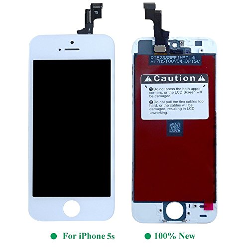 Htechy Kit de Reparaci  n de Pantalla Compatible para iPhone 5S Color Blanco Incluye Pantalla LCD Retina Cristal T  ctil de Alta Calidad y Herramientas