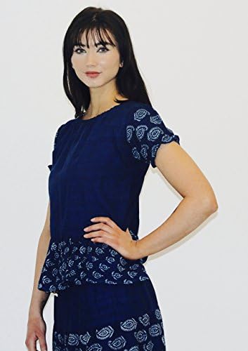 Handwoven Matka Silk Printed Top - Frill Top