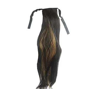 GadinFashion? Ribbon Ponytail Binding Up Synthetic Hair Extension/Half wig For Womens(Highlighted, 24 Inches)