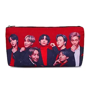 TheFanExpress.com pop S Bangtan Boys Pencil Case S Pouch Coin Bag School Supplies S Stationery Gift Zipper Bag (Style 1)
