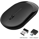 ✦【Starke Haltbarkeit & 2.4G Wireless-Technologie 】▲ 500.0000-mal Tastenanschlag Testen Sie und führen Sie eine gute Leistung aus. 2,4 GHz Wireless - Erleben Sie eine Null-Verzögerung zwischen Ihren Gedanken und Handlungen, und erhöhen Sie den Arbeitsabstand um bis zu 15 Meter. Keine Interferenzen mit anderen Geräten, stabil und reibungslos. Kein Treiber, Plug and Play. 3 einstellbare DPI-Stufen (800 - 1200 - 1600), um die Geschwindigkeit der Maus frei zu ändern.