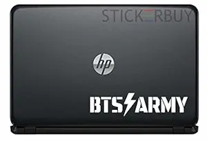 stickerbuy BTS Army Laptop Skin Body Sticker Upto 15.5 17 16 inch Vinyl White 18.50 x 15.10 Cms