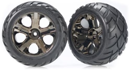 Traxxas 3776A Anaconda 2.8 Tires Assembled on All-Star Black-Chrome Wheels, Model: TRAC3776, Toys & Gaems