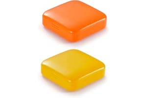 KQNM 2 Piezas Pastillero de Bolsillo 2 Compartimentos Mini Pastillero, Pastillero de Plástico de Farmacia de Bolsillo, Pastillero Portátil de Viaje, para Guardar Vitaminas y Medicinas
