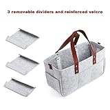 Dieser graue stilvolle Windel-Unisexcaddy ist eine große Geschenkidee an der Babyparty. Es ist nicht nur praktisch, sondern auch stilvoll und vielseitig einsetzbar, vom Seitenwechselständer für Kinderbetten bis zu Ihren Autositzen oder Kofferräumen.