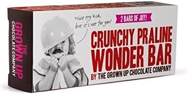 Grown Up Chocolate Crunchy Praline Wonder Bar 70g - Pack of 2