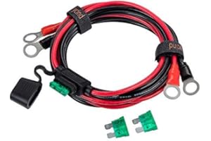 [UL Listed] YCIND 3/8" Eyelet Terminal Battery Boost Cable Heavy-Duty 30A Fuse 12V/24V 12AWG Cord 6Ft