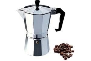 ZAZRA® Italian Espresso Stove Top Coffee Maker Espresso Cups Continental Percolator Pot Jug, Camping, Caravan, Brewing Rich Coffee Moka Pot (2 Cups / 100ml)