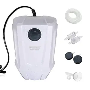 Upettools Aquarium Air Pump Oxygen Pump, Adjustable Air Aerator Pump for Fish Tank. (6W 2Outlets Air Pump)