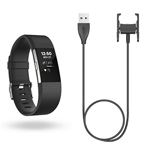 BlueBeach® Ersatz Fitbit Charge 2 USB Ladekabel Ladegerät Ladestation (Nicht kompatibel mit Fitbit Charge und Charge HR)