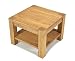 Produktbild Couchtisch Wohnzimmertisch Beistelltisch mit Ablage ,,Rio Bonito,, 60x60cm Höhe 55cm, Echtholz Pinie Massivholz, geölt und gewachst, Farbton Honig hell, mit praktischen Zwischenboden