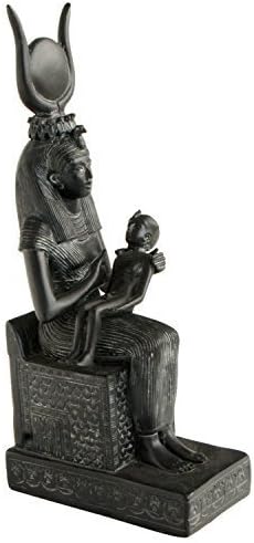 Isis Nursing Horus Statue, Black Finish by Culture Spot