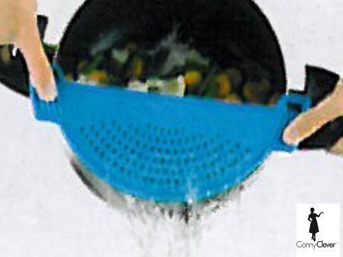 Abtropfsieb,Topfabgiess-Sieb,BLAU UNIVERSALSIEB / NUDELSIEB AUS Kunststoff Farbe sortiert - 2