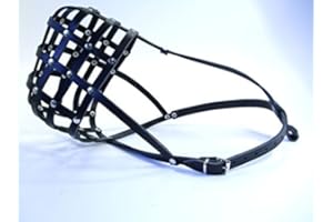 L&J PETS UK Bozal de perro de cuero genuino ligero para Rottweiler, mastín y otros hocicos similares