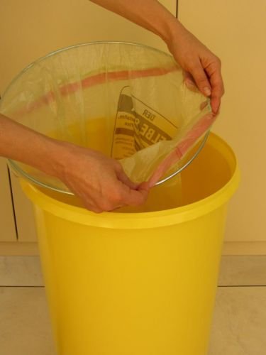 Gelber Sack – Tonne anthrazit mit gelbem Deckel – Müllsackständer – Müllständer – Mülleimer – Wertstoffständer – 60 l - 5