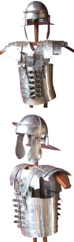 Roman Lorica Segmentata with Helmet, Aluminium, Light