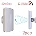 Produktbild SHENGY 2Pcs 300Mbps Wireless Remote-Signalübertragungszugangspunkt, 5,8 GHz Anti-Interferenz-Brücke, eingebaute 11dbi-Signalverstärkungs-Richtantenne für Überwachungsgeräte