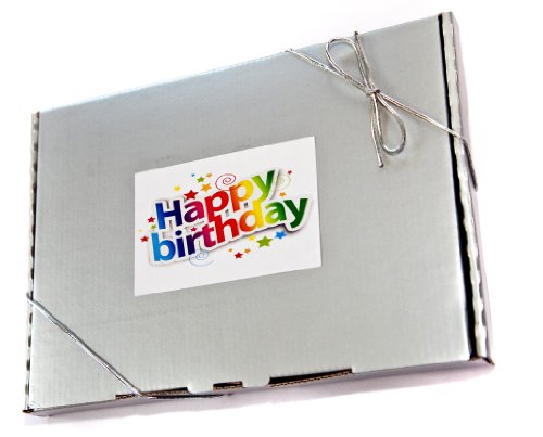 Happy Birthday Retro Sweets Silver Gift Box - fits through the letterbox