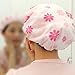 kilofly 4pc Waterproof Reusable Bath Hat Beauty Salon Spa Terry Lined Shower Cap