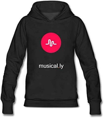 Fkhaos Women's 'musical.ly' Logo Hooded Sweatshirt S Black