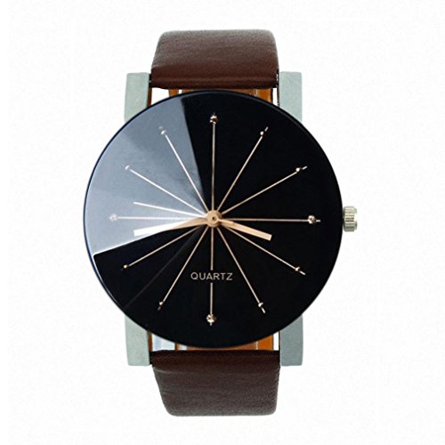 Frauen Mnner Whlen Uhr, Zolimx Leder Quarz Armbanduhr Runde Sache Kaffee Frauen Mnner Whlen Uhr, Zolimx Leder Quarz Armbanduhr Runde Sache Kaffee
