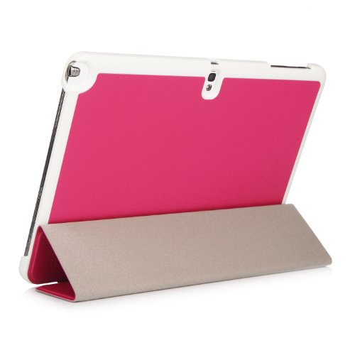 iHarbort® Samsung Galaxy Note 10.1 2014 Edition Hülle Case – Ultra Slim Leder Tasche Hülle Etui Schutzhülle Für Samsung Galaxy Note 10.1 Zoll 2014 Editon P600 P601 Case Holder mit automatischer Weckfunktion (Galaxy Note 10.1 2014 Edition, Hot Pink) - 3